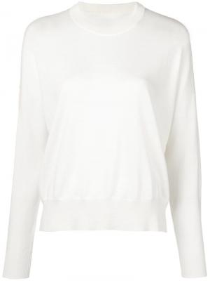 Пуловер с локтевыми заплатками Mm6 Maison Margiela. Цвет: белый