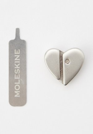 Значок Moleskine Pins Heart Silver. Цвет: серебряный
