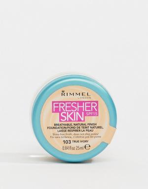 Тональная основа Rimmel Fresher Skin — 25 мл London. Цвет: белый