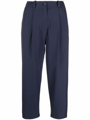 Elasticated-waist cropped trousers Kenzo. Цвет: синий