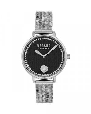 Часы La Villette с кристаллами, 36 мм , цвет Black Versus Versace