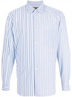 Полосатая рубашка с короткими рукавами Comme Des Garçons Homme Deux. Цвет: синий