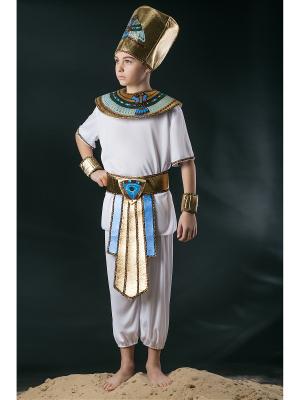 Детский костюм фараона, египетского правителя, Тутанхамона, Рамзеса La Mascarade. Цвет: белый, золотистый, синий