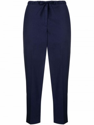 Drawstring cropped straight-leg trousers Jil Sander. Цвет: синий
