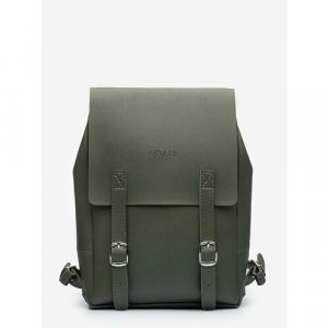 Рюкзак , фактура гладкая, зеленый LOKIS. Цвет: зеленый