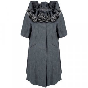 Пальто , силуэт трапеция, средней длины, размер 44, серый MOSCHINO. Цвет: серый