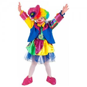 Костюм клоунессы детский (5475) 104 см VENEZIANO. Цвет: микс/разноцветный