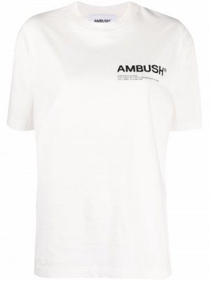 Футболка Workshop с логотипом AMBUSH. Цвет: белый