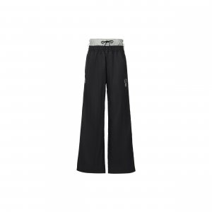 Ambush X NBA Nets с двойной талией и кнопками, свободные спортивные брюки для весенних женщин, черные DB9571-010 Nike