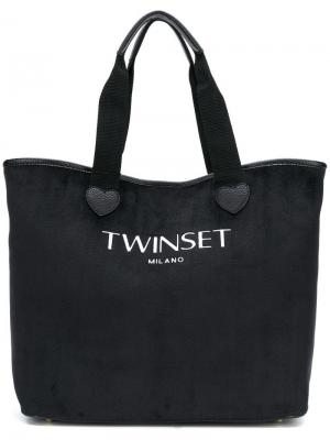 Logo tote bag Twin-Set. Цвет: черный