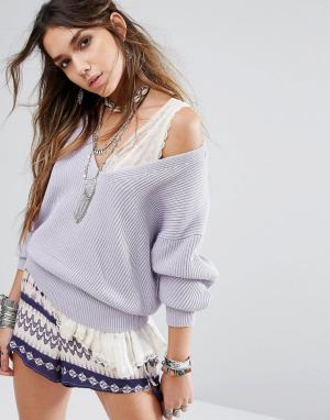 Пуловер Allure Free People. Цвет: фиолетовый