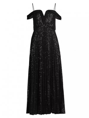 Платье Blake со складками и пайетками , черный Ungaro