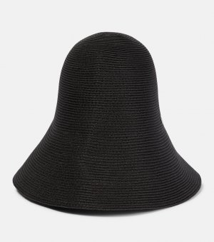 Украшенная шляпа от солнца из рафии Toteme, черный Totême