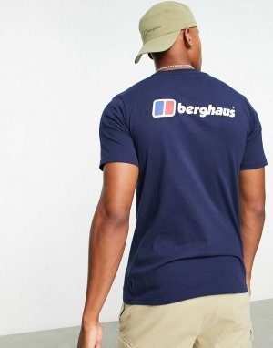 Темно-синяя футболка с логотипом Front and Back Logo Berghaus