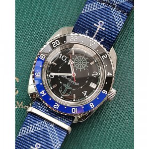 Наручные часы 710526, синий Восток. Цвет: синий