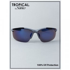 Солнцезащитные очки , серебряный, серый Tropical. Цвет: серебристый/серый-синий