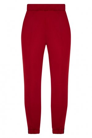 Красные брюки с лампасами и логотипом alexanderwang.t. Цвет: бордовый