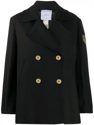 Двубортное пальто Patou. Цвет: черный