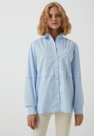 Рубашка Minaku. Цвет: голубой