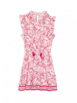Платье без рукавов с цветочным принтом для маленьких девочек и , розовый Poupette St Barth