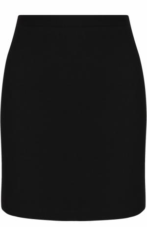 Однотонная шерстяная мини-юбка Alessandra Rich. Цвет: черный