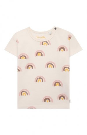 Хлопковая футболка Sanetta. Цвет: белый