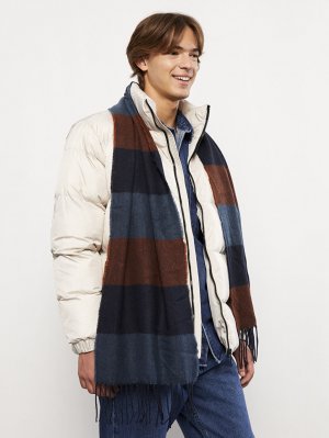Мужской шарф с бахромой в стиле колор-блок LCW Accessories