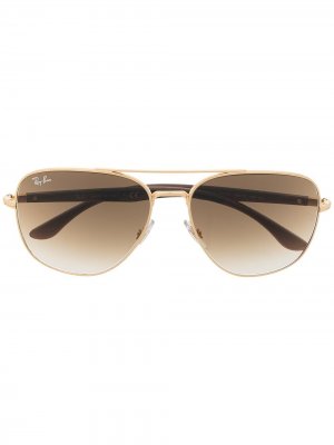 Солнцезащитные очки-авиаторы RB3683 Ray-Ban. Цвет: коричневый