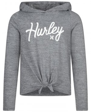 Пляжный активный пуловер с капюшоном для больших девочек , черный Hurley