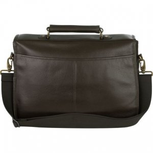 Кожаный портфель объемом 11,5 л , темно-коричневый Barbour