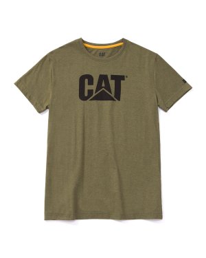 Женская футболка с логотипом ТМ CAT, светло-болотный Cat