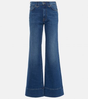 Расклешенные джинсы western modern dojo с высокой посадкой , синий 7 For All Mankind