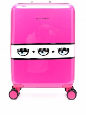 Eye-print suitcase Chiara Ferragni. Цвет: розовый