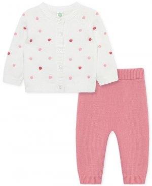 Кардиган в горошек & Комплект брюк 2 шт. , розовый Little Me