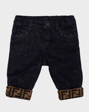 Детские джинсовые брюки с монограммой, размер 6–24 м Fendi