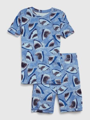 Пижамный комплект с принтом GAP. Цвет: синий