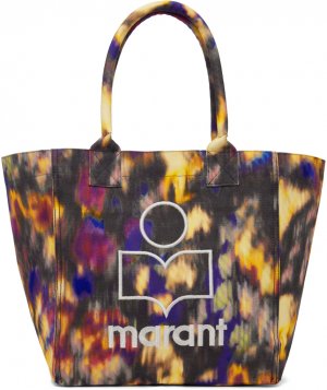 Маленькая разноцветная сумка-тоут с логотипом Yenky Isabel Marant