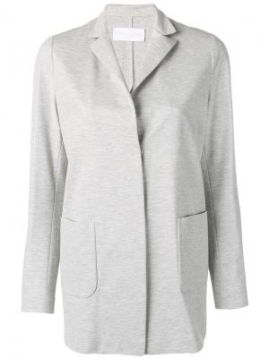 Однобортное пальто-рубашка Fabiana Filippi. Цвет: серый