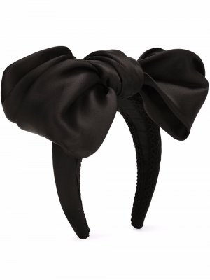 Шелковый ободок с бантом Dolce & Gabbana. Цвет: черный