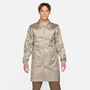 Пальто Sportswear Style Essentials Long Coaches Jacket Nike. Цвет: бежевый