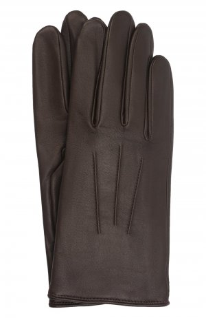 Кожаные перчатки Agnelle. Цвет: коричневый