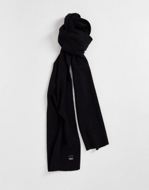 Черный вязаный шарф -Черный цвет Bench