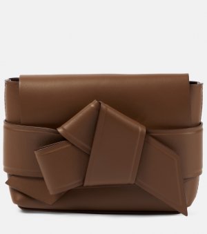 Миниатюрная кожаная сумка через плечо musubi, коричневый Acne Studios