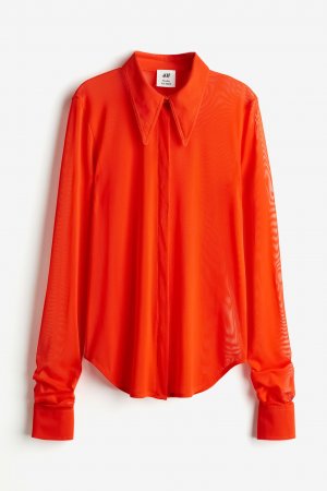 Рубашка Studio Collection Fitted Mesh, оранжевый H&M