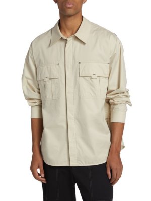 Рубашка на пуговицах с вентиляцией карго , цвет Satellite Helmut Lang