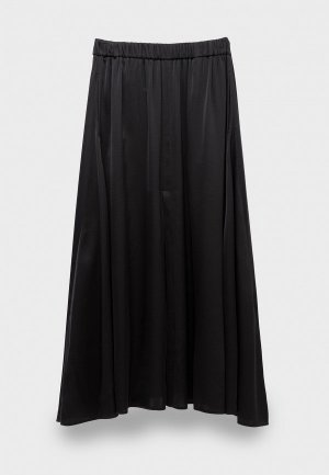 Юбка Forte stretch silk satin elasticated skirt nero. Цвет: черный
