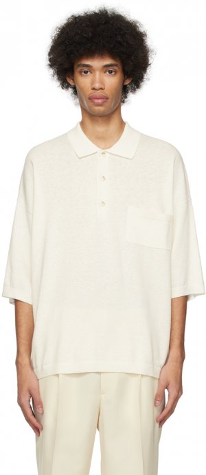 Кремового цвета рубашка-поло с короткими рукавами Commas