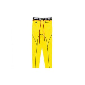 Womens x Off-White Pro Tights Opti Желтые женские брюки CN5574-731 Nike