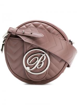 Круглая сумка на плечо Blumarine. Цвет: розовый
