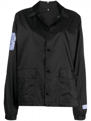 Спортивная куртка с надписью MCQ. Цвет: черный